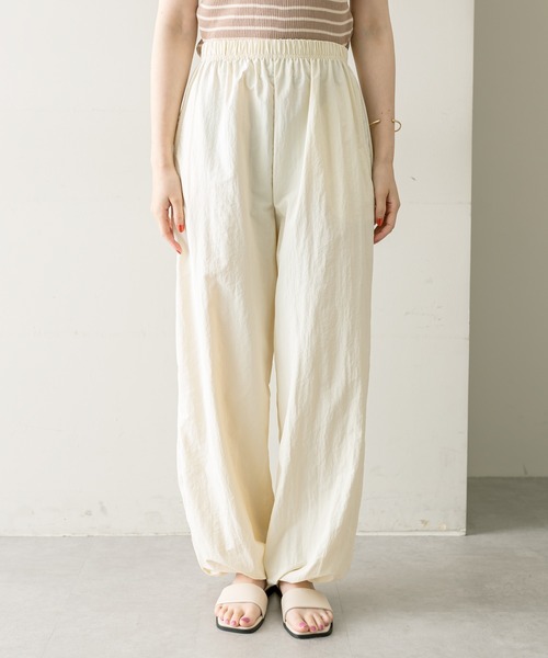 mystic（ミスティック）の「ドロストイージパンツ（カーゴパンツ・レディース・アイボリー/ピンク・FREE）」の4枚目の写真