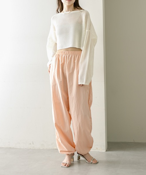 mystic（ミスティック）の「ドロストイージパンツ（カーゴパンツ・レディース・アイボリー/ピンク・FREE）」の16枚目の写真