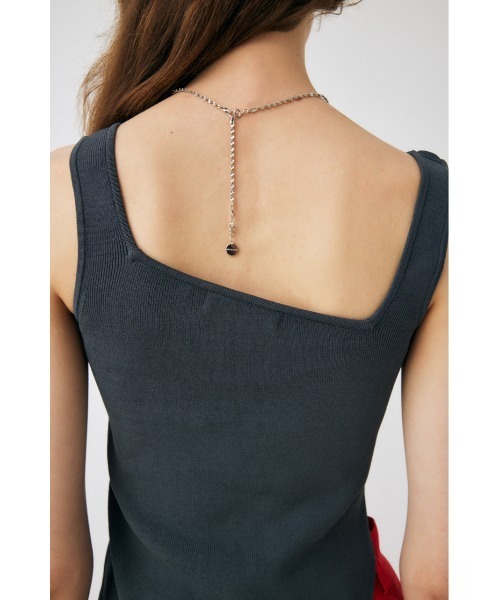 MOUSSY(マウジー)の「ASYMMETRY HEM KNIT タンクトップ(タンクトップ・レディース・レッド/オフホワイト/ライム/グレー・FREE)」の10枚目の写真