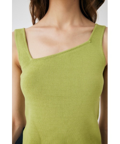 MOUSSY(マウジー)の「ASYMMETRY HEM KNIT タンクトップ(タンクトップ・レディース・レッド/オフホワイト/ライム/グレー・FREE)」の17枚目の写真