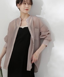 N.(N. Natural Beauty Basic) | ◆バンドカラーシアーシャツ(シャツ/ブラウス)