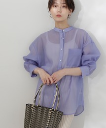 N.（N. Natural Beauty Basic） | ◆バンドカラーシアーシャツ(シャツ/ブラウス)