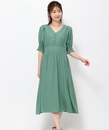 ■2023春夏新作■前ボタンVネックワンピース/MM327426
