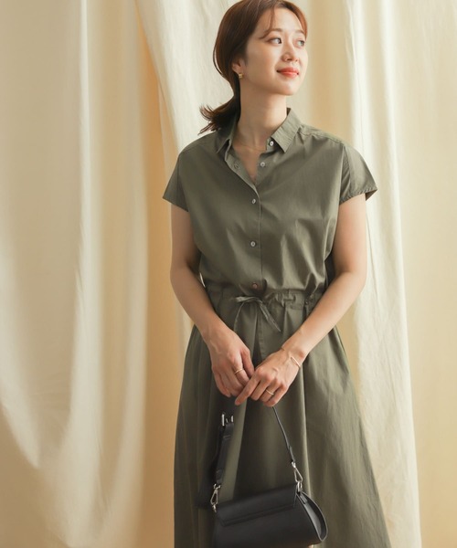 URBAN RESEARCH DOORS（アーバンリサーチドアーズ）の「ウエストマークワンピース（ワンピース・レディース・カーキ/ネイビー/ベージュ・MEDIUM）」の9枚目の写真