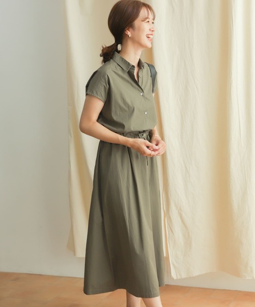 URBAN RESEARCH DOORS（アーバンリサーチドアーズ）の「ウエストマークワンピース（ワンピース・レディース・カーキ/ネイビー/ベージュ・MEDIUM）」の11枚目の写真