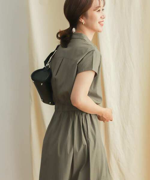 URBAN RESEARCH DOORS（アーバンリサーチドアーズ）の「ウエストマークワンピース（ワンピース・レディース・カーキ/ネイビー/ベージュ・MEDIUM）」の12枚目の写真