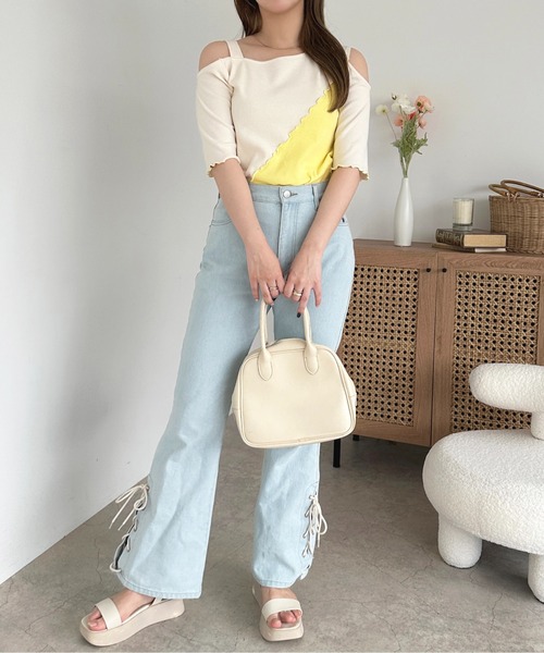 apres jour(アプレジュール)の「オープンショルダーアシメトップス【ZOZOTOWN限定アイテム】(Tシャツ/カットソー・レディース・ブラック系その他/イエロー系その他/グリーン系その他・フリー/X-LARGE)」の17枚目の写真