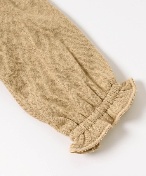 Ampersand（アンパサンド）の「【premier】ソフト接結フリル衿ロンパース（ロンパース・キッズ・ベージュ/オフホワイト・60/70/80）」の9枚目の写真