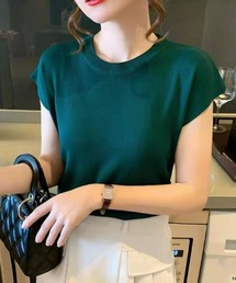Doula Doula（ドゥーラドゥーラ）の「フレンチスリーブクルーネックニット（ニット/セーター）」