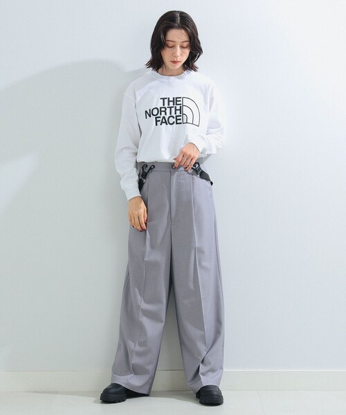 Ray BEAMS(レイビームス)の「Ray BEAMS / ビッグ シルエット サスペンダー付き パンツ(その他パンツ・レディース・シルバー/ベージュ・0/1)」の3枚目の写真