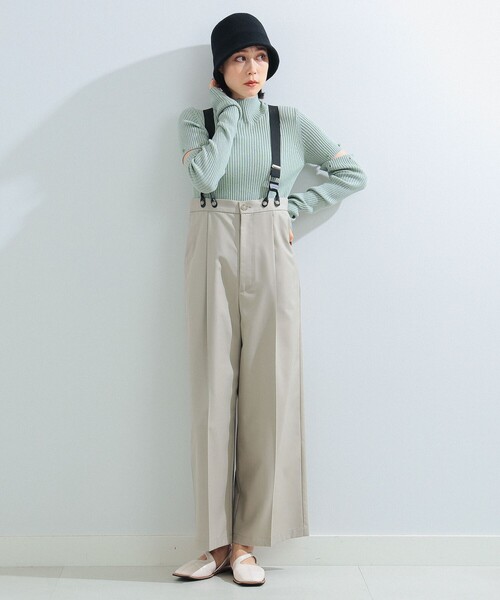 Ray BEAMS(レイビームス)の「Ray BEAMS / ビッグ シルエット サスペンダー付き パンツ(その他パンツ・レディース・シルバー/ベージュ・0/1)」の11枚目の写真