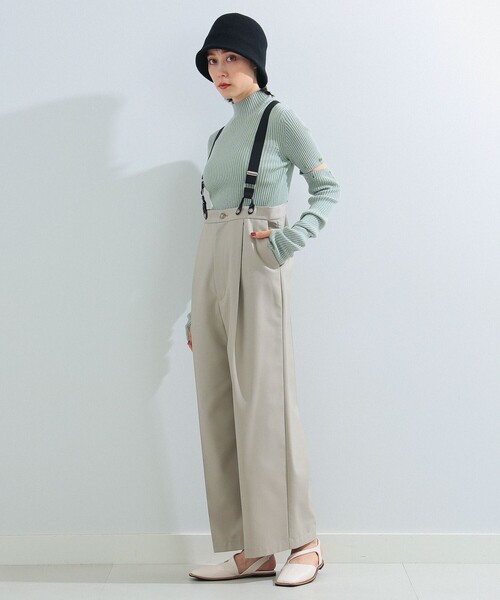 Ray BEAMS(レイビームス)の「Ray BEAMS / ビッグ シルエット サスペンダー付き パンツ(その他パンツ・レディース・シルバー/ベージュ・0/1)」の12枚目の写真