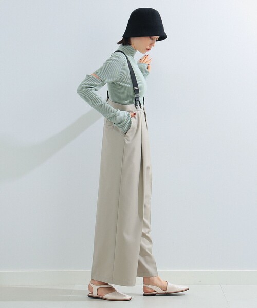 Ray BEAMS(レイビームス)の「Ray BEAMS / ビッグ シルエット サスペンダー付き パンツ(その他パンツ・レディース・シルバー/ベージュ・0/1)」の13枚目の写真