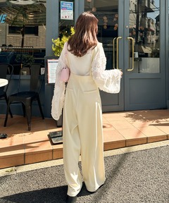 サテンストレッチサロペット（サロペット/オーバーオール