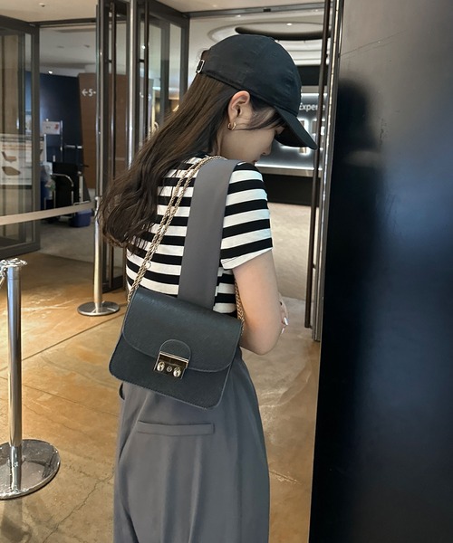 Ambre Ciel(アンブルシエル)の「ハイウエストサロペット/【WEB/EC限定商品】(サロペット/オーバーオール・レディース・チャコールグレー/アイボリー・FREE)」の14枚目の写真