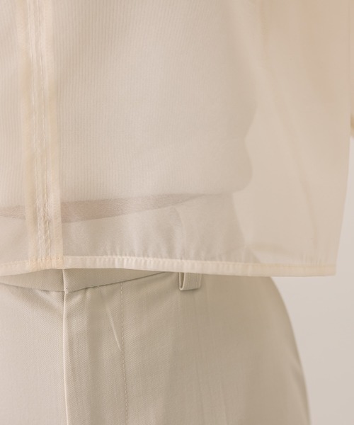 mystic（ミスティック）の「長袖オーガンジーシアーTシャツ（シャツ/ブラウス・レディース・ブラック/ピンク/アイボリー/グレー・FREE）」の17枚目の写真