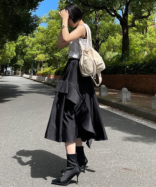 Zimmermann アイボリー フリルスカート1 Zimmermann アイボリー フリルスカート1