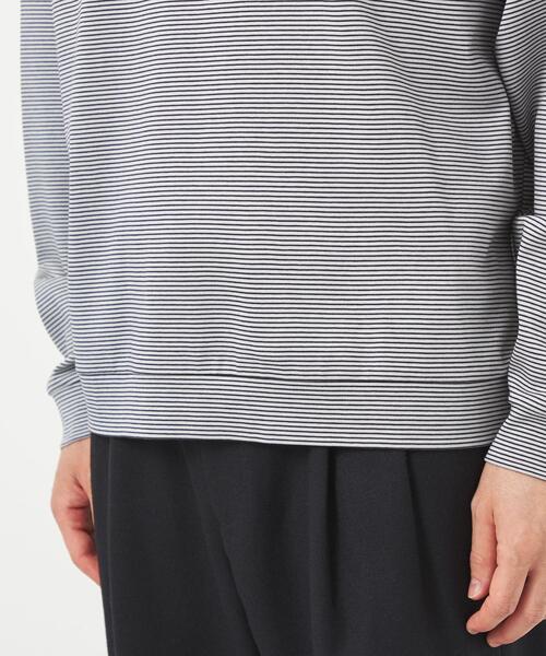 green label relaxing（グリーンレーベルリラクシング）の「L/A ポンチ ボーダー タートルネック カットソー（Tシャツ/カットソー・メンズ・ダークグレー/ベージュ・S/M/L/XL）」の8枚目の写真