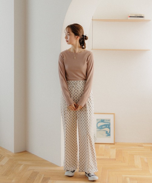 flower（フラワー）の「パーリーメロートップ（Tシャツ/カットソー・レディース・アイボリー/ベージュ・FREE）」の19枚目の写真