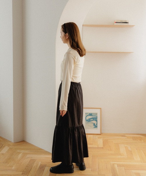 flower（フラワー）の「パーリーメロートップ（Tシャツ/カットソー・レディース・アイボリー/ベージュ・FREE）」の8枚目の写真