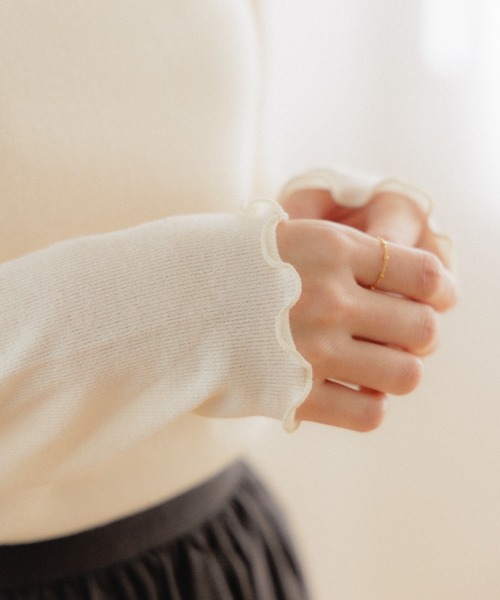 flower（フラワー）の「パーリーメロートップ（Tシャツ/カットソー・レディース・アイボリー/ベージュ・FREE）」の10枚目の写真