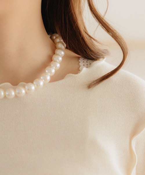 flower（フラワー）の「パーリーメロートップ（Tシャツ/カットソー・レディース・アイボリー/ベージュ・FREE）」の11枚目の写真