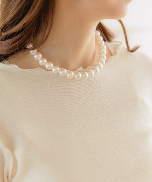 flower（フラワー）の「パーリーメロートップ（Tシャツ/カットソー・レディース・アイボリー/ベージュ・FREE）」の12枚目の写真