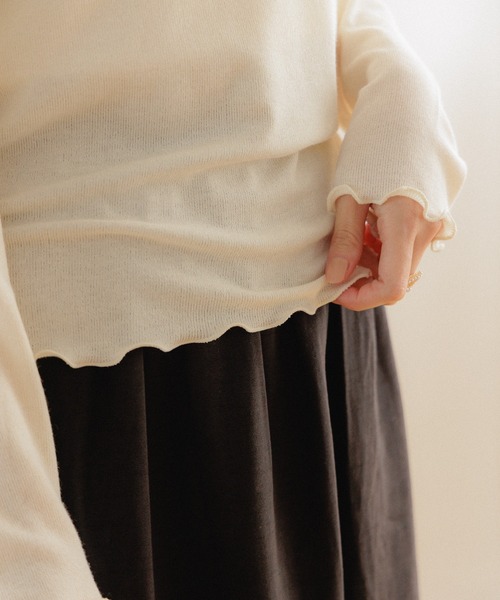 flower（フラワー）の「パーリーメロートップ（Tシャツ/カットソー・レディース・アイボリー/ベージュ・FREE）」の13枚目の写真