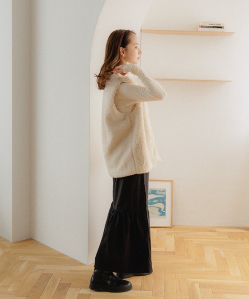 flower（フラワー）の「パーリーメロートップ（Tシャツ/カットソー・レディース・アイボリー/ベージュ・FREE）」の15枚目の写真