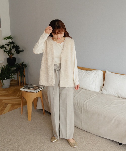 flower（フラワー）の「パーリーメロートップ（Tシャツ/カットソー・レディース・アイボリー/ベージュ・FREE）」の17枚目の写真