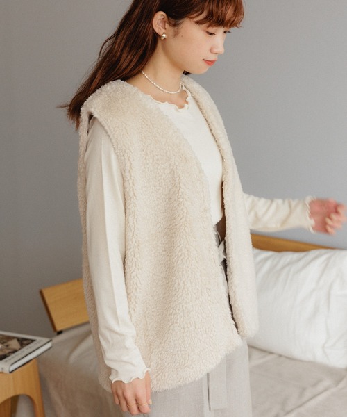 flower（フラワー）の「パーリーメロートップ（Tシャツ/カットソー・レディース・アイボリー/ベージュ・FREE）」の16枚目の写真