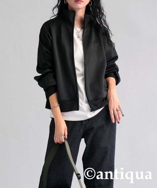 antiqua(アンティカ)の「ライン配色ジャケット(その他アウター・レディース・グリーン系その他/ブラック/ブラック系その他/ブラウン系その他・FREE)」の3枚目の写真