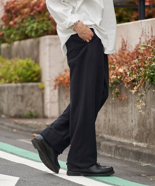 U.S. POLO ASSN.（ユーエスポロアッスン）の「U.S. POLO ASSN./ユーエスポロアッスン 別注ワンポイント刺繍ロゴスウェットパンツ/ワイドパンツ/ユニセックス(限定展開)（スウェットパンツ・メンズ・ライトグレー/オフホワイト/ブラック/ネイビー・LARGE/SMALL/MEDIUM）」の7枚目の写真