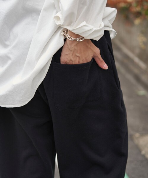 U.S. POLO ASSN.（ユーエスポロアッスン）の「U.S. POLO ASSN./ユーエスポロアッスン 別注ワンポイント刺繍ロゴスウェットパンツ/ワイドパンツ/ユニセックス(限定展開)（スウェットパンツ・メンズ・ライトグレー/オフホワイト/ブラック/ネイビー・LARGE/SMALL/MEDIUM）」の15枚目の写真