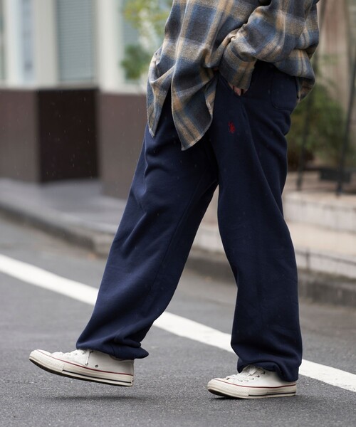 U.S. POLO ASSN.（ユーエスポロアッスン）の「U.S. POLO ASSN./ユーエスポロアッスン 別注ワンポイント刺繍ロゴスウェットパンツ/ワイドパンツ/ユニセックス(限定展開)（スウェットパンツ・メンズ・ライトグレー/オフホワイト/ブラック/ネイビー・LARGE/SMALL/MEDIUM）」の18枚目の写真