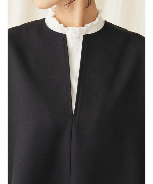 CRAFT STANDARD BOUTIQUE（クラフトスタンダードブティック）の「【イージーケア】Vネックベスト（ベスト・レディース・ブラック/カーキ・L/M）」の8枚目の写真