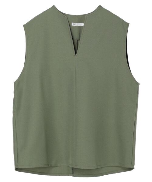 CRAFT STANDARD BOUTIQUE（クラフトスタンダードブティック）の「【イージーケア】Vネックベスト（ベスト・レディース・ブラック/カーキ・L/M）」の21枚目の写真