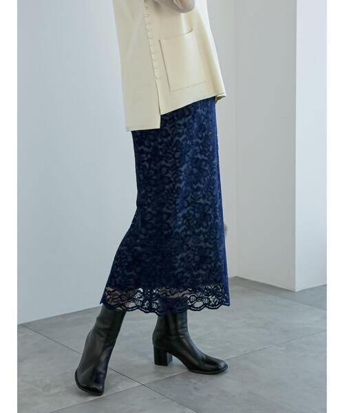 Te chichi（テチチ）の「モールレーススカート（スカート・レディース・ネイビー/マスタード・S/M）」の2枚目の写真