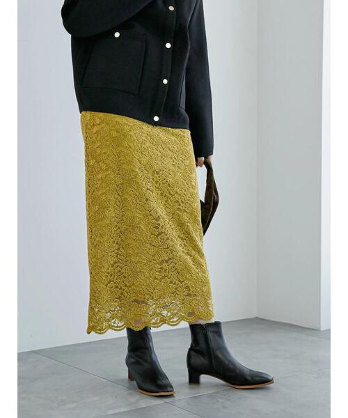 Te chichi（テチチ）の「モールレーススカート（スカート・レディース・ネイビー/マスタード・S/M）」の3枚目の写真