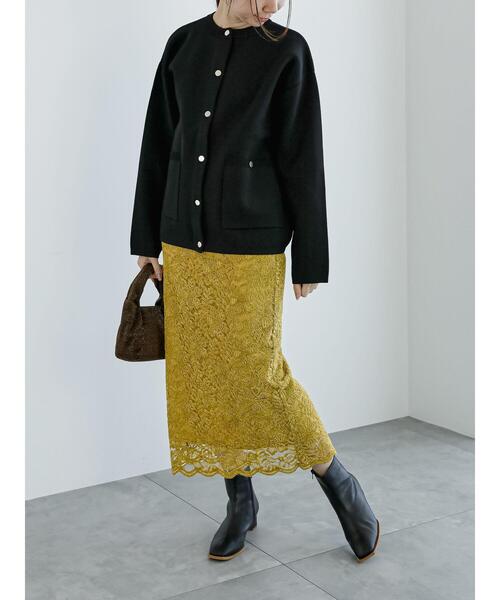 Te chichi（テチチ）の「モールレーススカート（スカート・レディース・ネイビー/マスタード・S/M）」の9枚目の写真