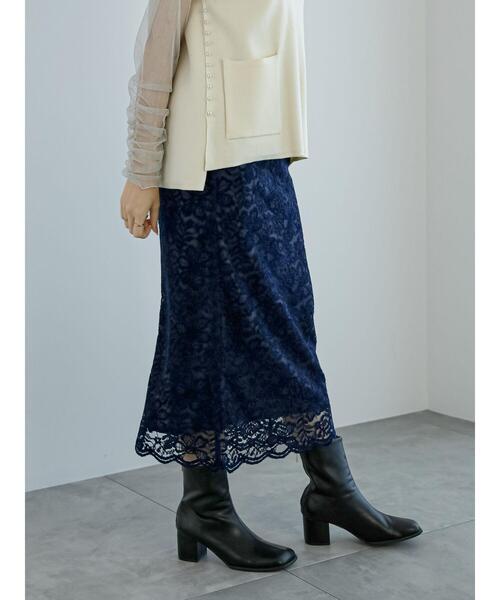 Te chichi（テチチ）の「モールレーススカート（スカート・レディース・ネイビー/マスタード・S/M）」の10枚目の写真