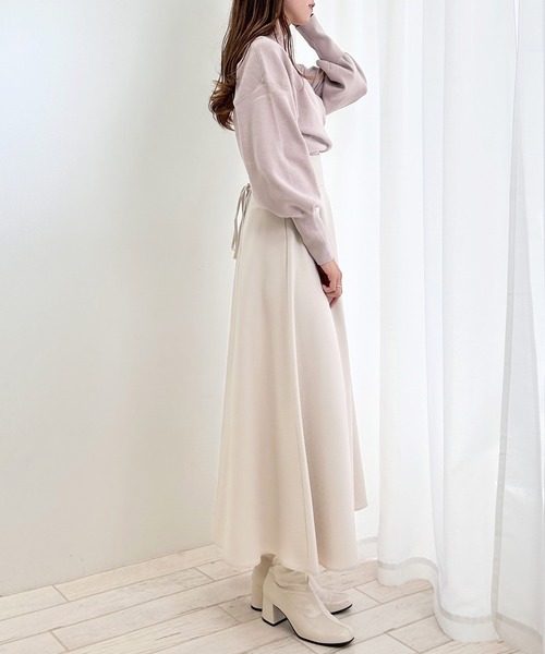 INGNI（イング）の「レースインナーカシュクールニット（ニット/セーター・レディース・アイボリー/ピンク/ブラック・M）」の17枚目の写真