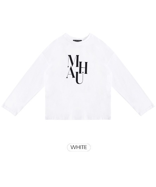 muahmuah(ムーアムーア)の「A'GEM/9 × .kom『muah muah/ムーアムーア』MIDDLE LOGO LONG SLEEVE/ミドルロゴ 長袖Tシャツ(Tシャツ/カットソー・レディース・ホワイト・FREE)」の10枚目の写真