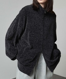 【Alfred Alex】chenille yarn drivers knit / オーバーサイズモールドライバーズニット