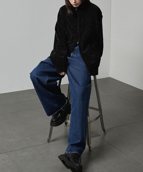Alfred Alex(アルフレッドアレックス)の「【Alfred Alex】chenille yarn drivers knit / オーバーサイズモールドライバーズニット(カーディガン/ボレロ・メンズ・ライトグレー/レッド/ブルー/チャコール/アイボリー/ブラック・M/L)」の20枚目の写真