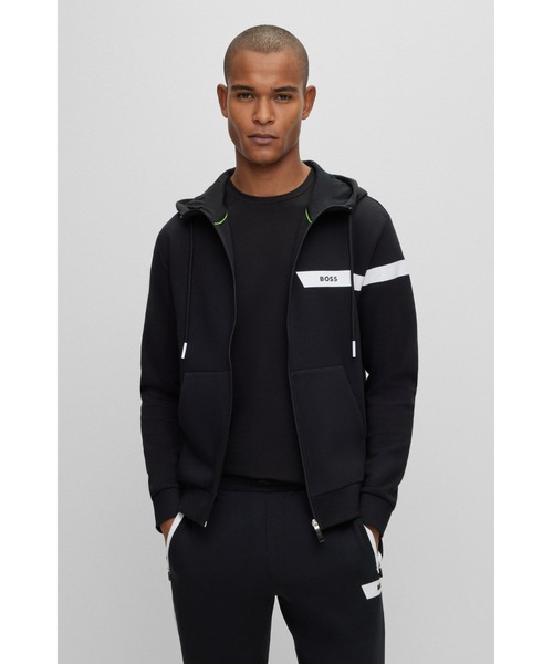 BOSS（ボス）の「ロゴライン コットンブレンド ジップアップ