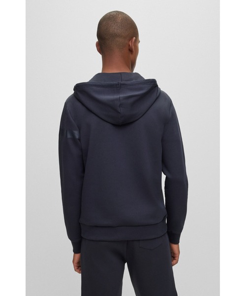 BOSS(ボス)の「ロゴライン コットンブレンド ジップアップ BOSS(ボス)の「ロゴライン コットンブレンド ジップアップ