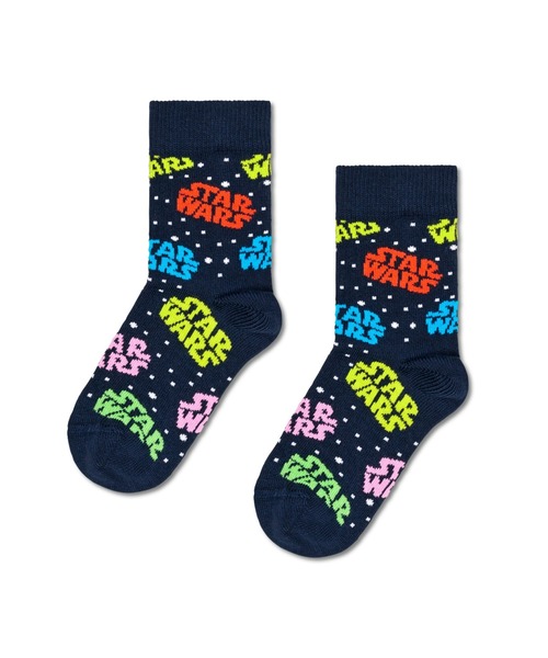 Happy Socks(ハッピーソックス)の「【Limited】Happy Socks × Star Wars ロゴ キッズソックス14233019(ソックス/靴下・キッズ・ネイビー・2-3Y(14.5-16.5cm)/4-6Y(17-19cm)/7-9Y(19.5-21.5cm))」の2枚目の写真