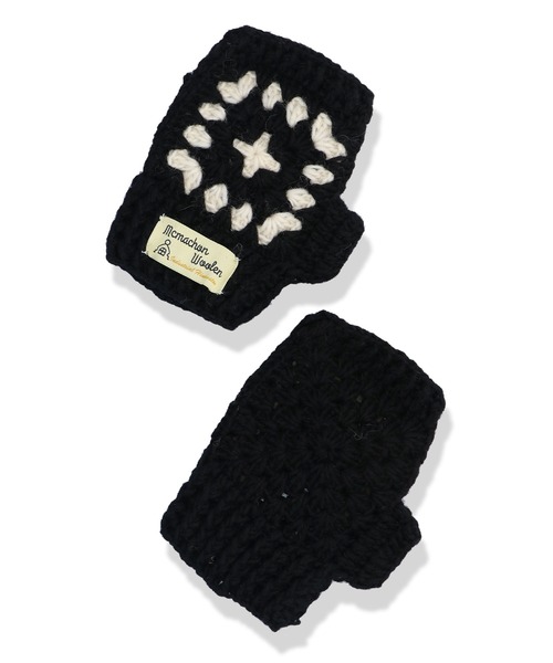 niche.（ニッチ）の「MacMahon Knitting Mills Hand Warmer-Crochet マクマホンニッティングミルズ（手袋・メンズ・ホワイト/オリーブ・FREE）」の2枚目の写真
