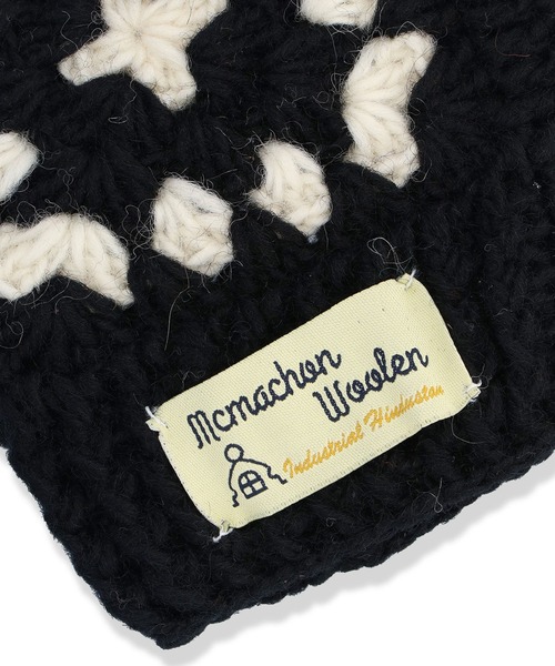 niche.（ニッチ）の「MacMahon Knitting Mills Hand Warmer-Crochet マクマホンニッティングミルズ（手袋・メンズ・ホワイト/オリーブ・FREE）」の3枚目の写真